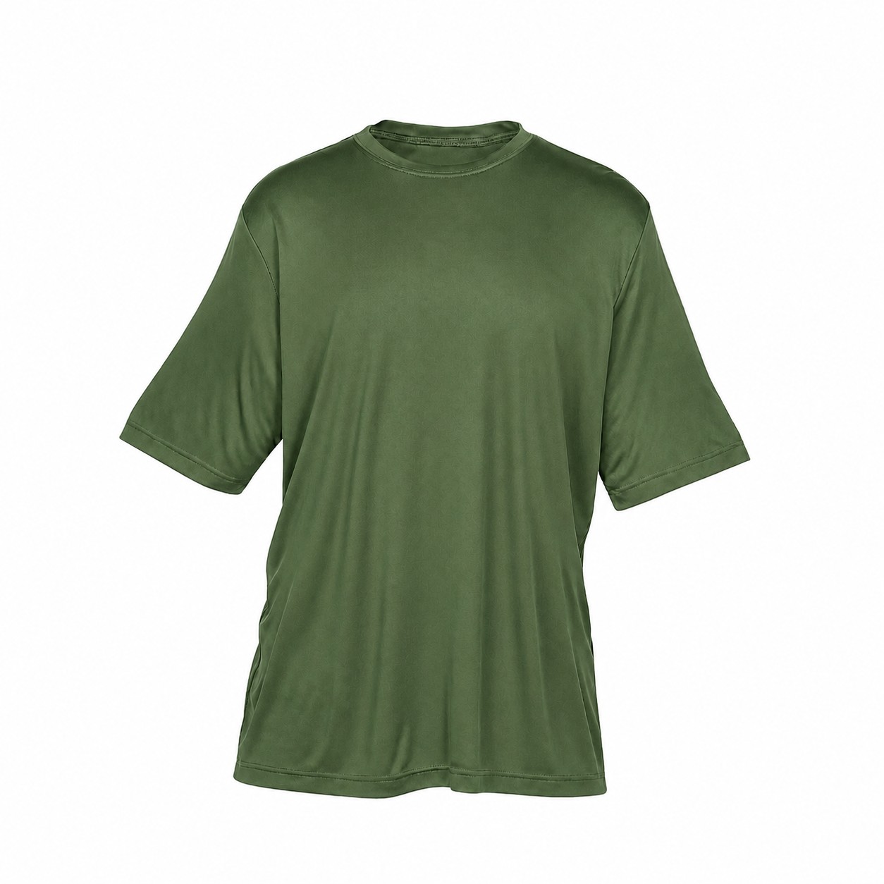 Polyester Crewneck Performance Tee — Green