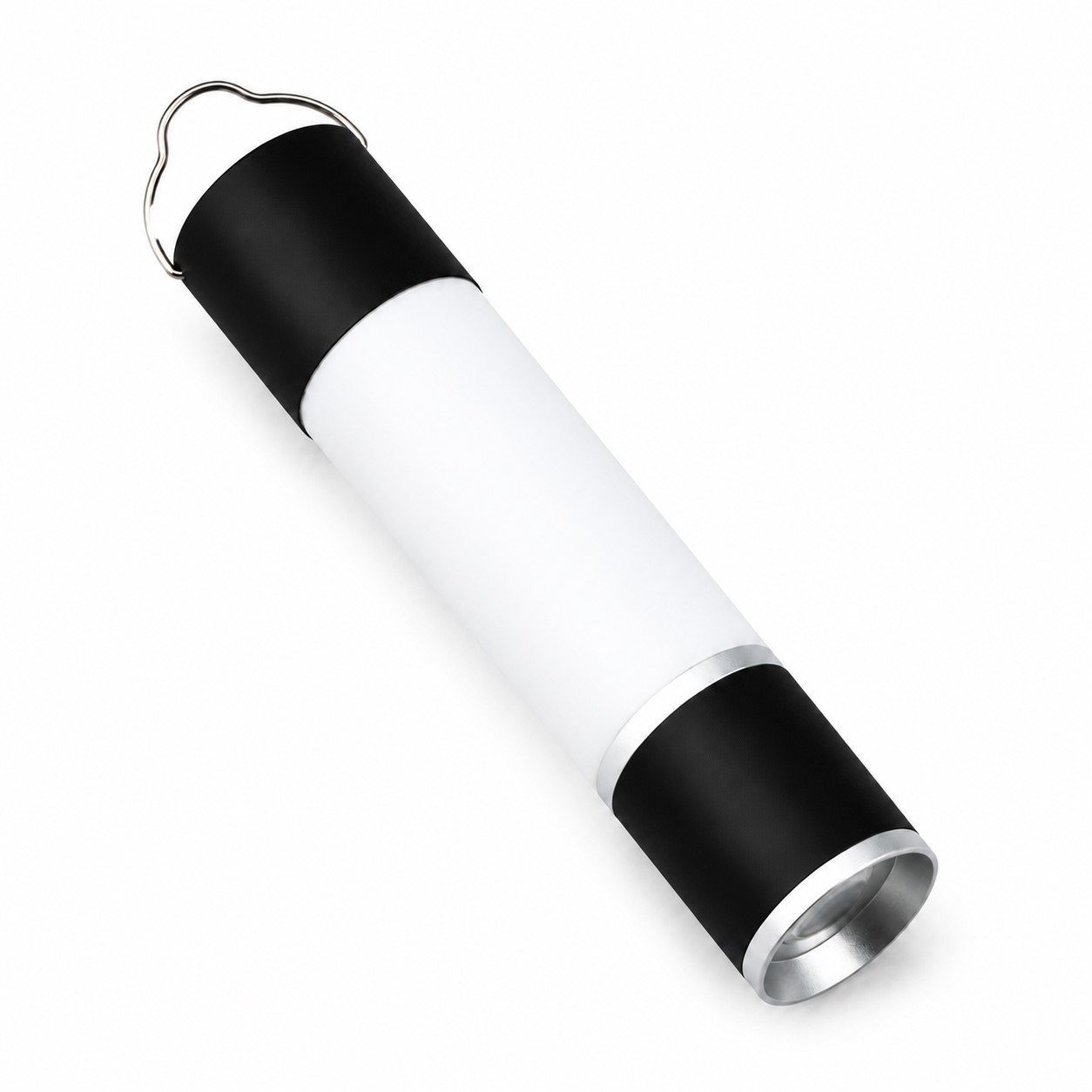 Cylindrical Camping Light Power Bank — Black
