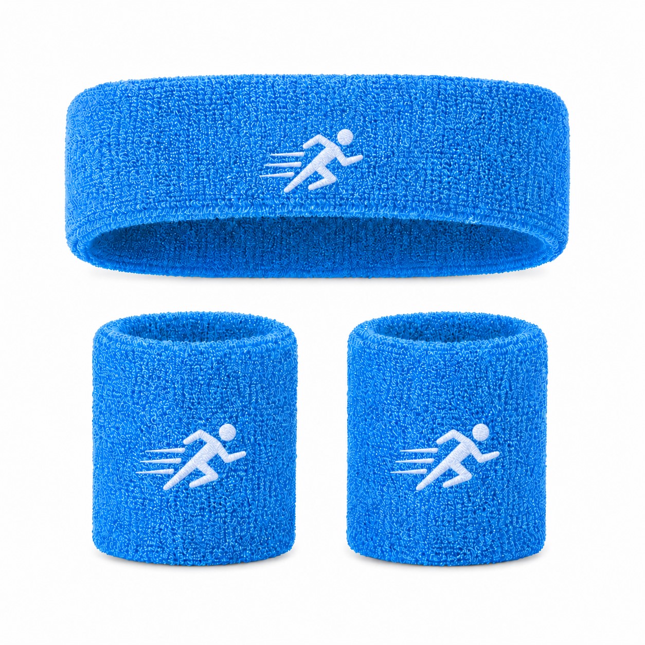 Cotton Terry Sweatband Three Piece Set