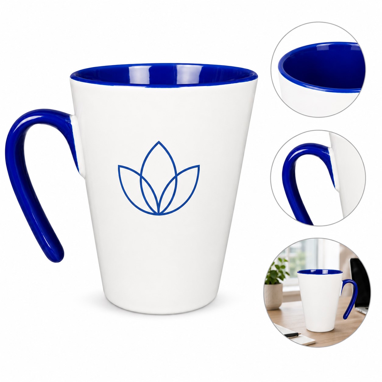 V Grip Two Tone Ceramic Coffee Mug