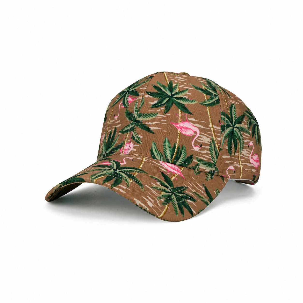Lightweight Polyester Structured Cap — Brown