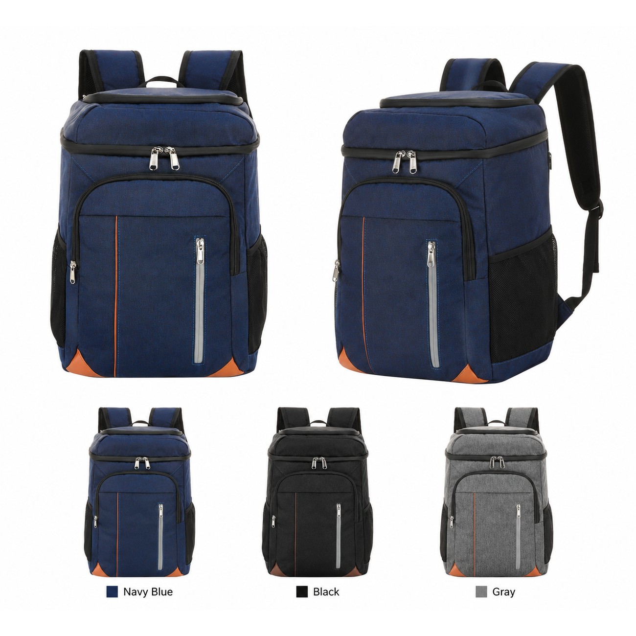600D Polyester Zippered Storage Backpack Cooler