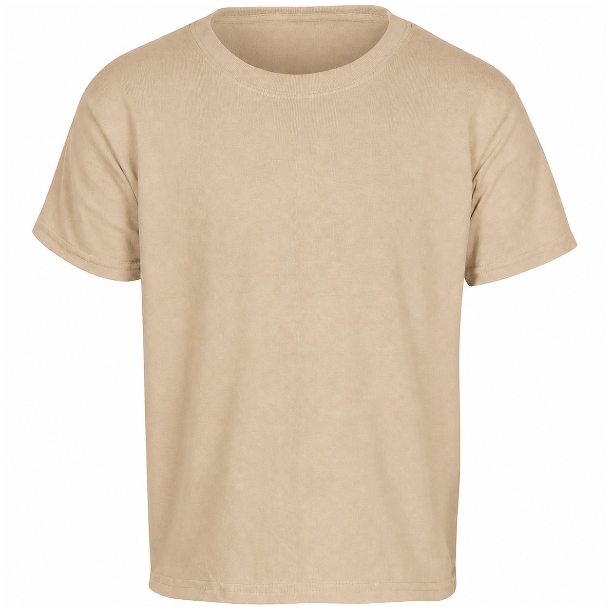 Youth Cotton Short Sleeve Shirt — Tan Beige