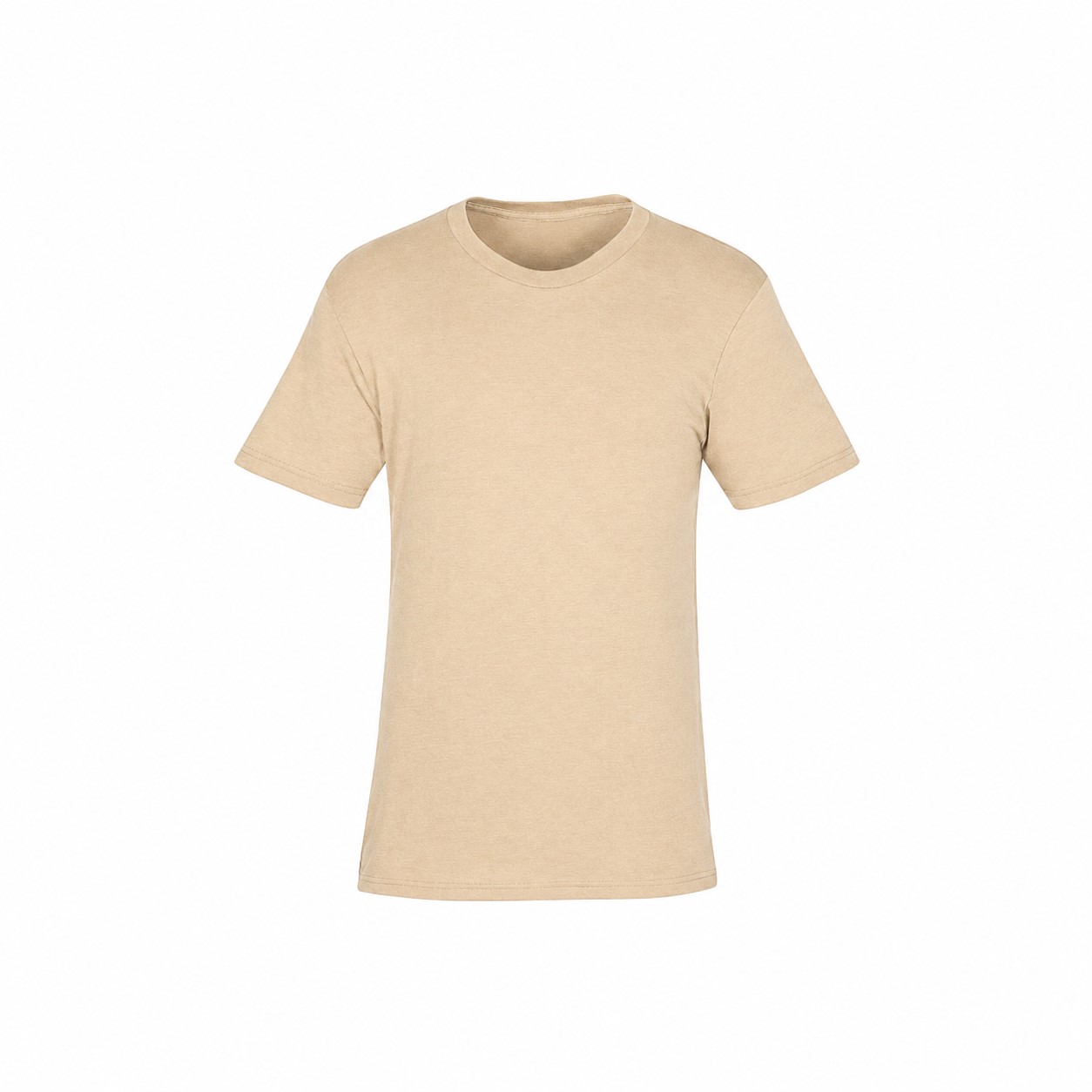 Fine Jersey Cotton Polyester Tee — Beige