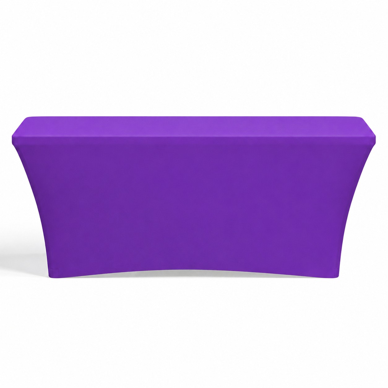 Zippered Six Foot Stretch Table Cover — Purple