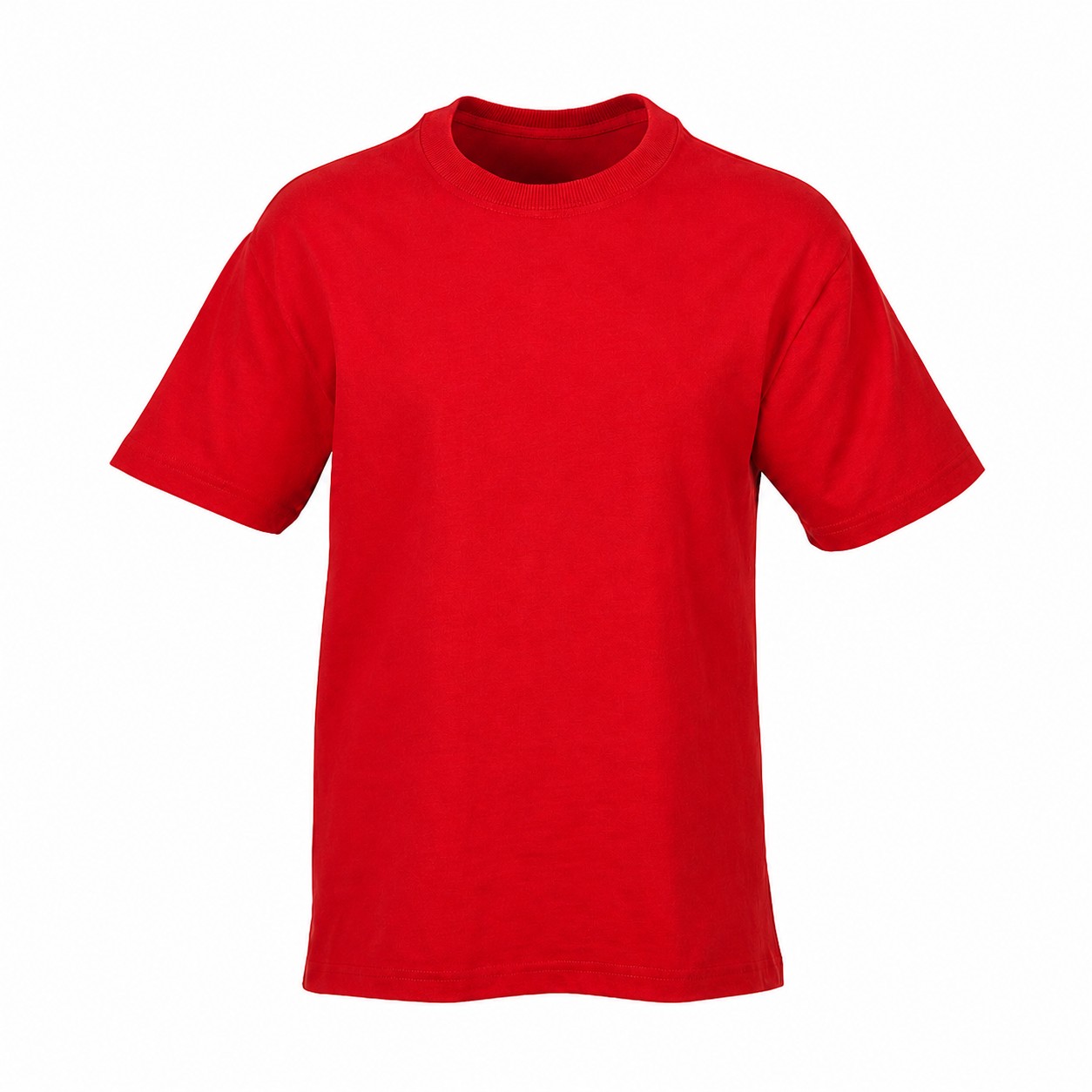 Heavyweight Cotton Polyester Crewneck Shirt — Red