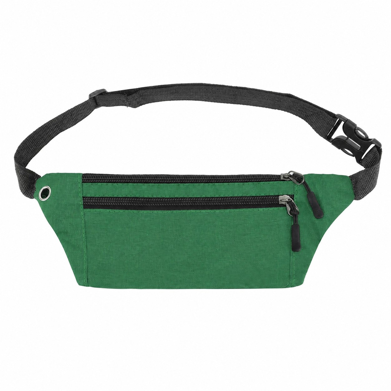 Fanny Pack With Three Zippered Pockets — Green