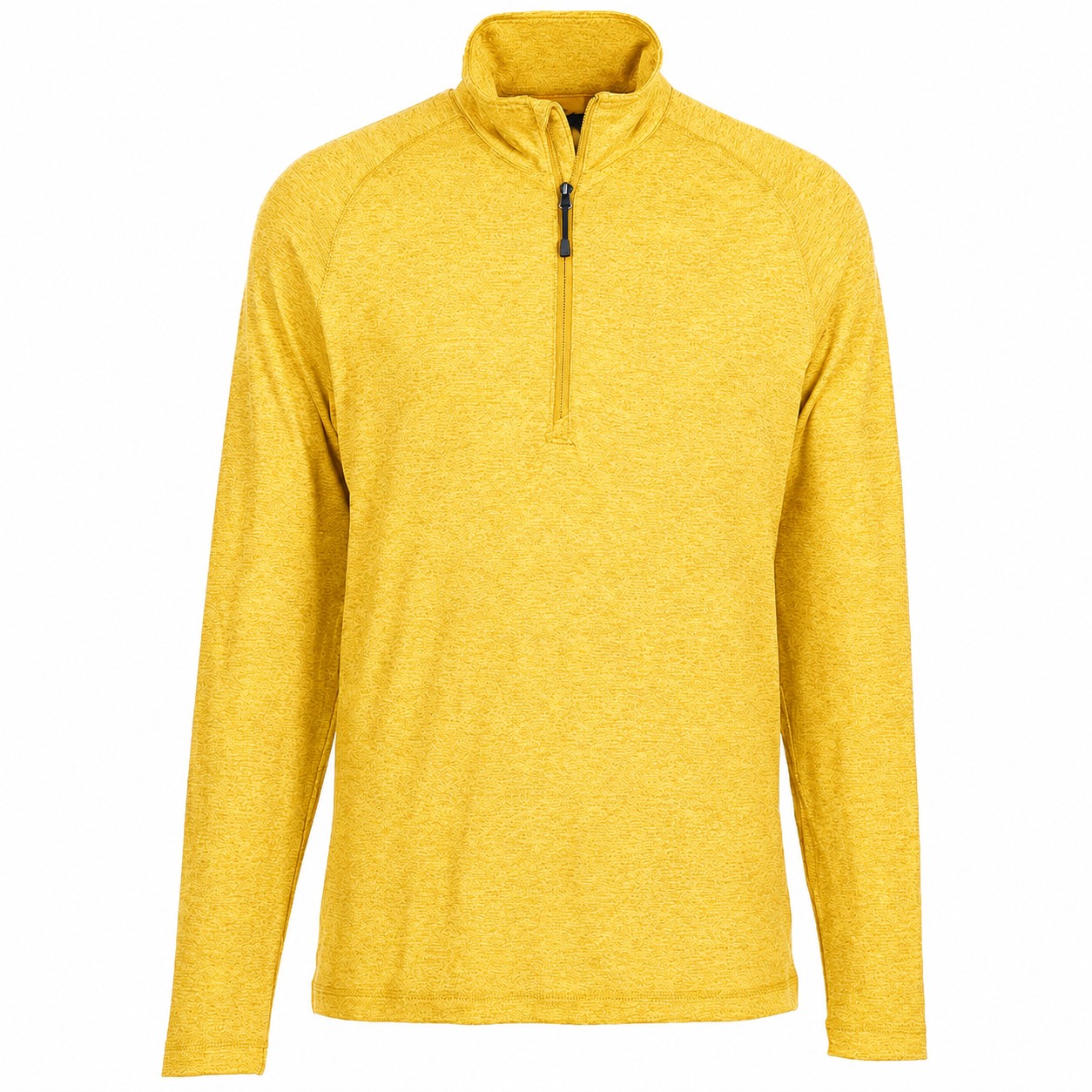 Cotton Pocket Quarter Zip Shirt — Yellow