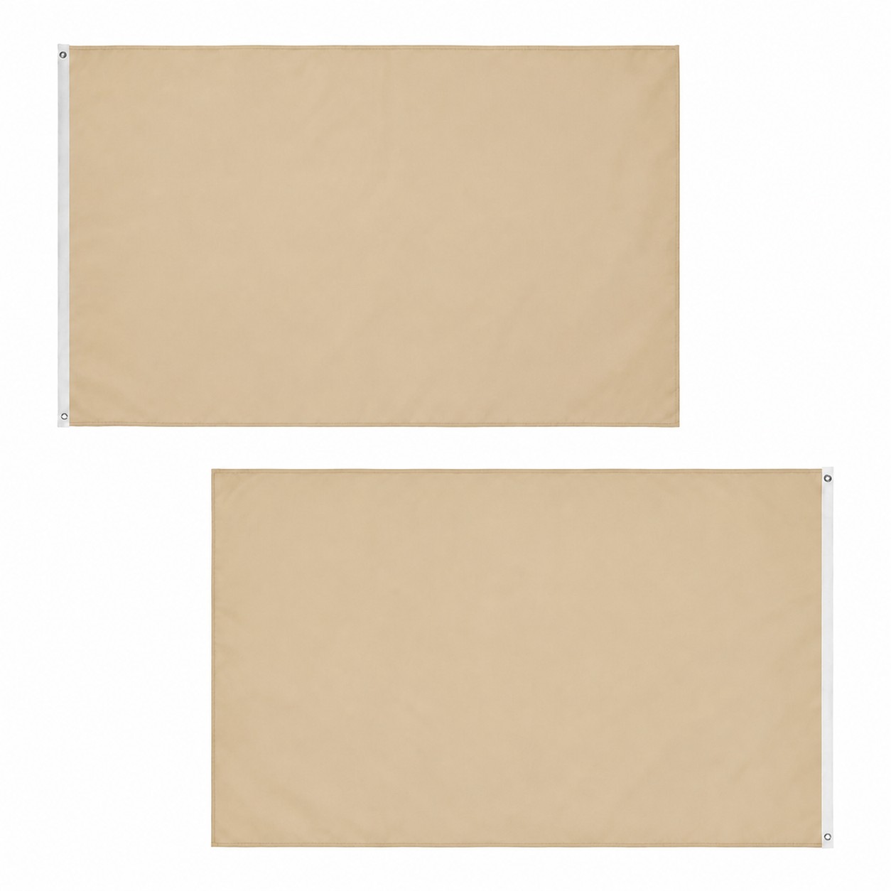 Double Sided Knitted Polyester Flag — Tan Beige