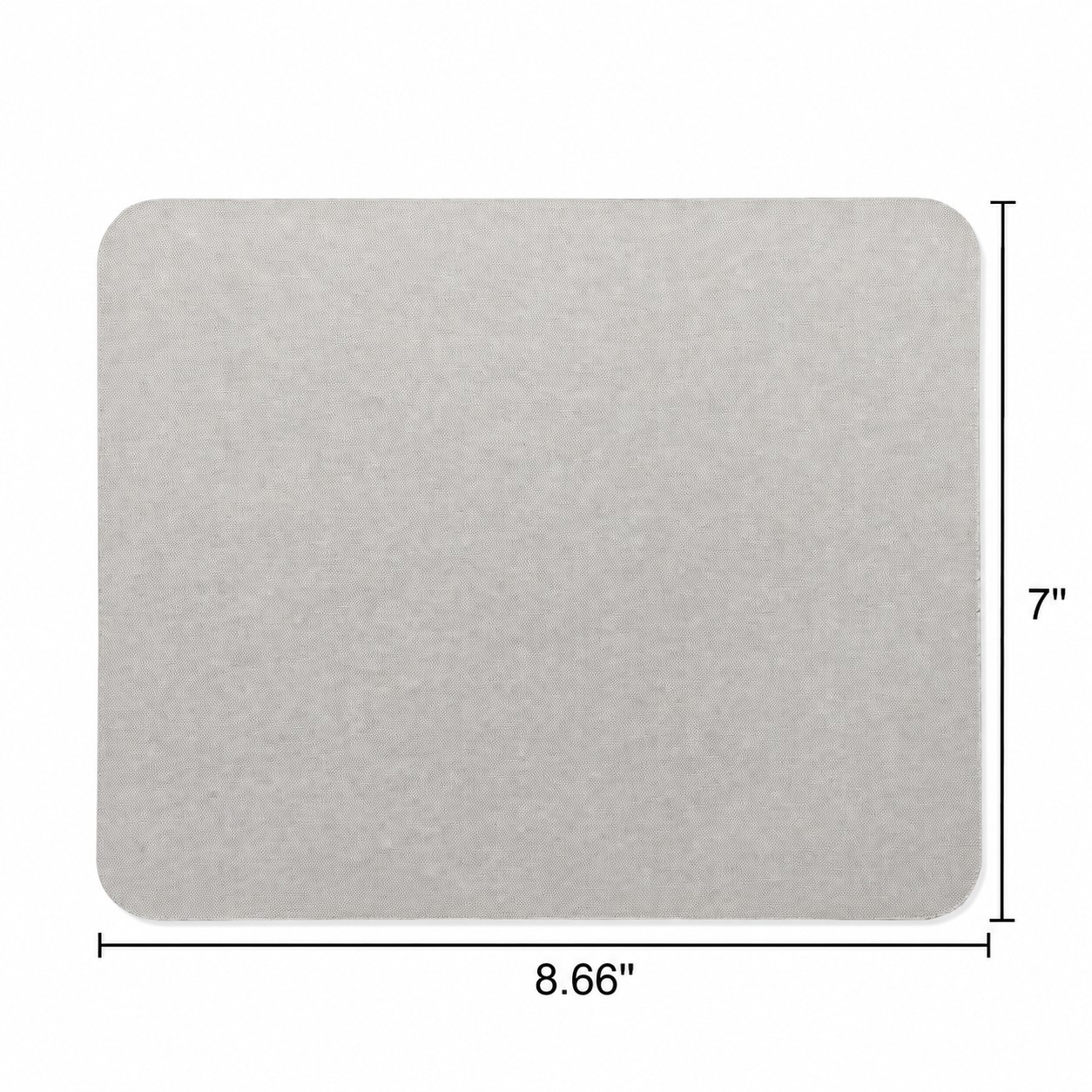 Fabric Mouse Pad With Rubber Foam Base — Nickel Silver