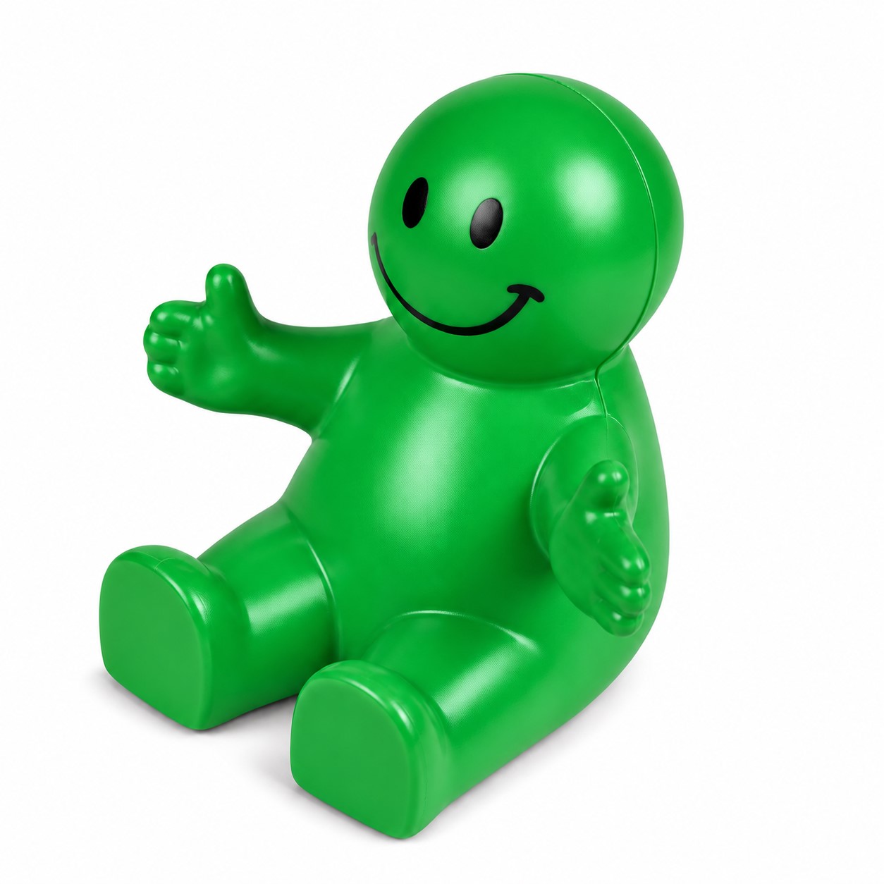 Smiley Stress Toy Phone Holder — Green