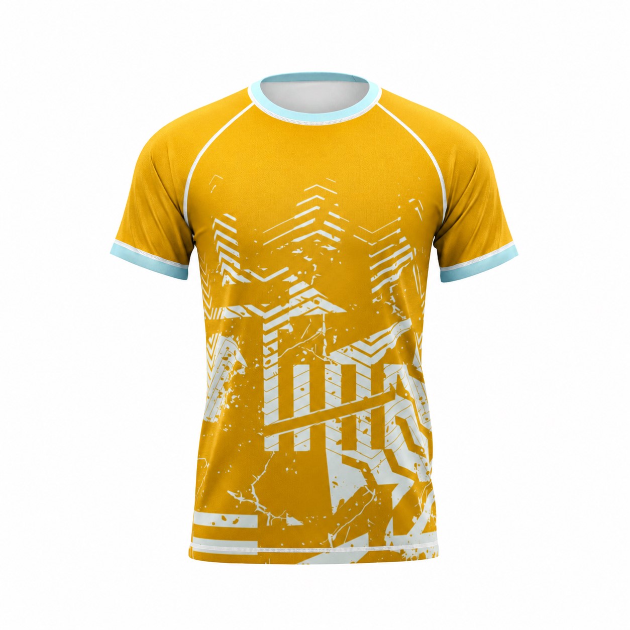 Raglan Performance T-Shirt With Flatlock Seams — Gold
