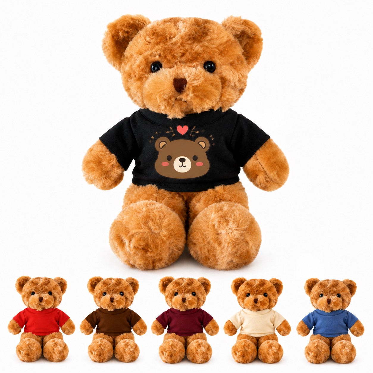 Plush Teddy Bear With Short Sleeve Shirt