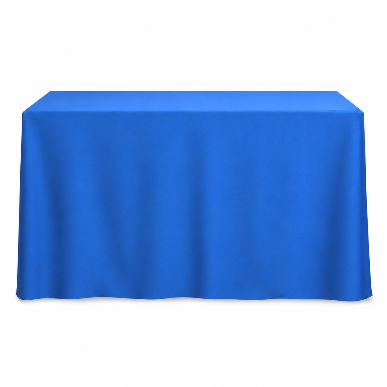 Eight Foot Elastic Fabric Table Cover — Blue