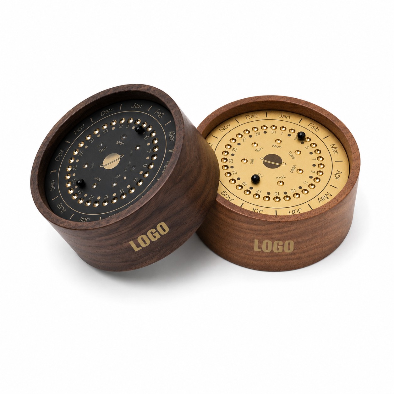 Walnut Wood Magnetic Perpetual Calendar