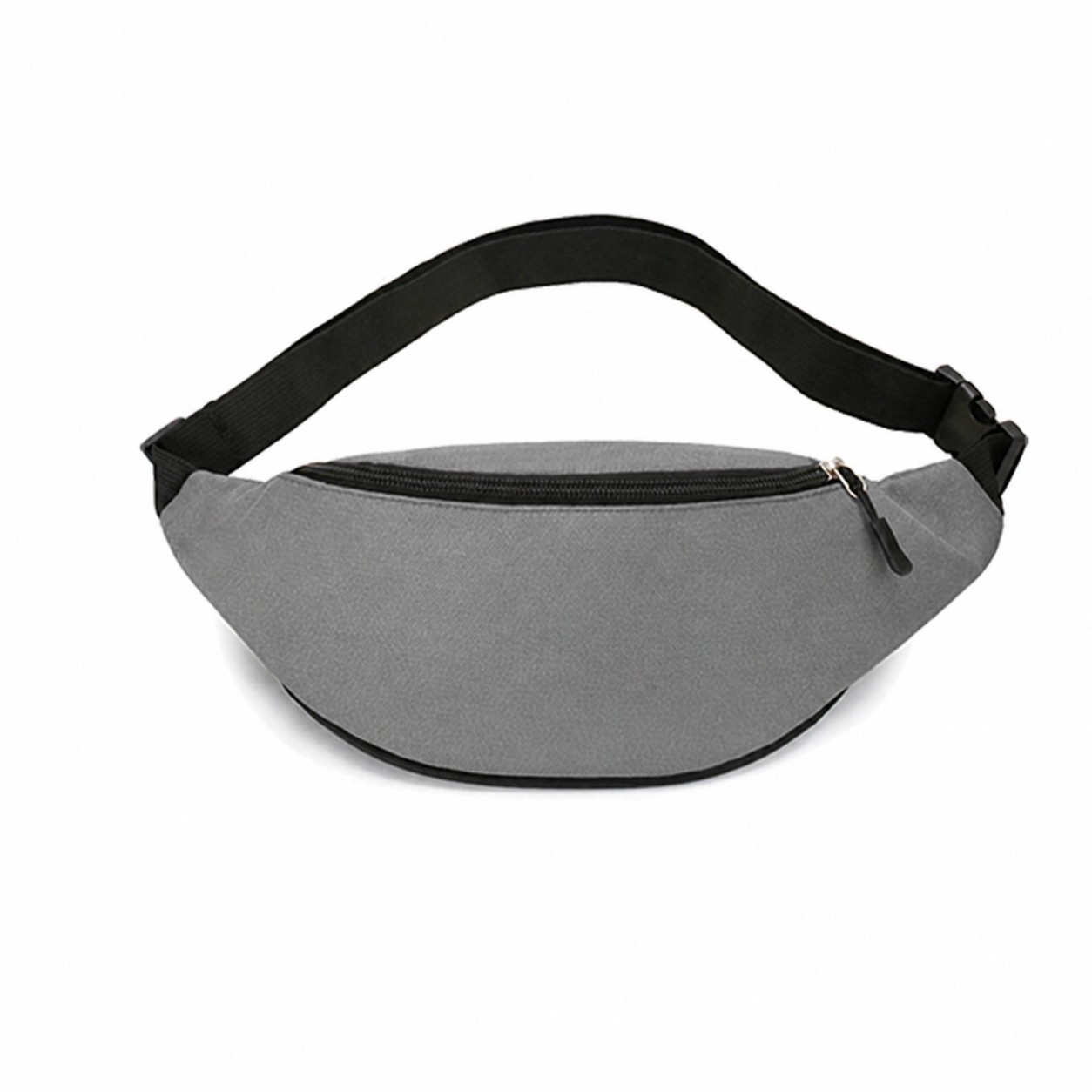 Adjustable Canvas Waist Bag — Gray