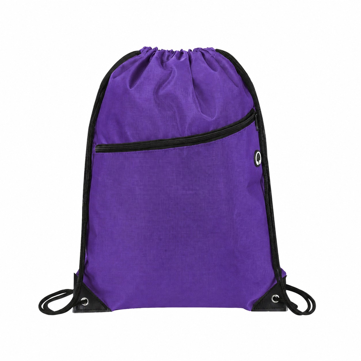 420D Polyester Heavy Drawstring Bag — Purple