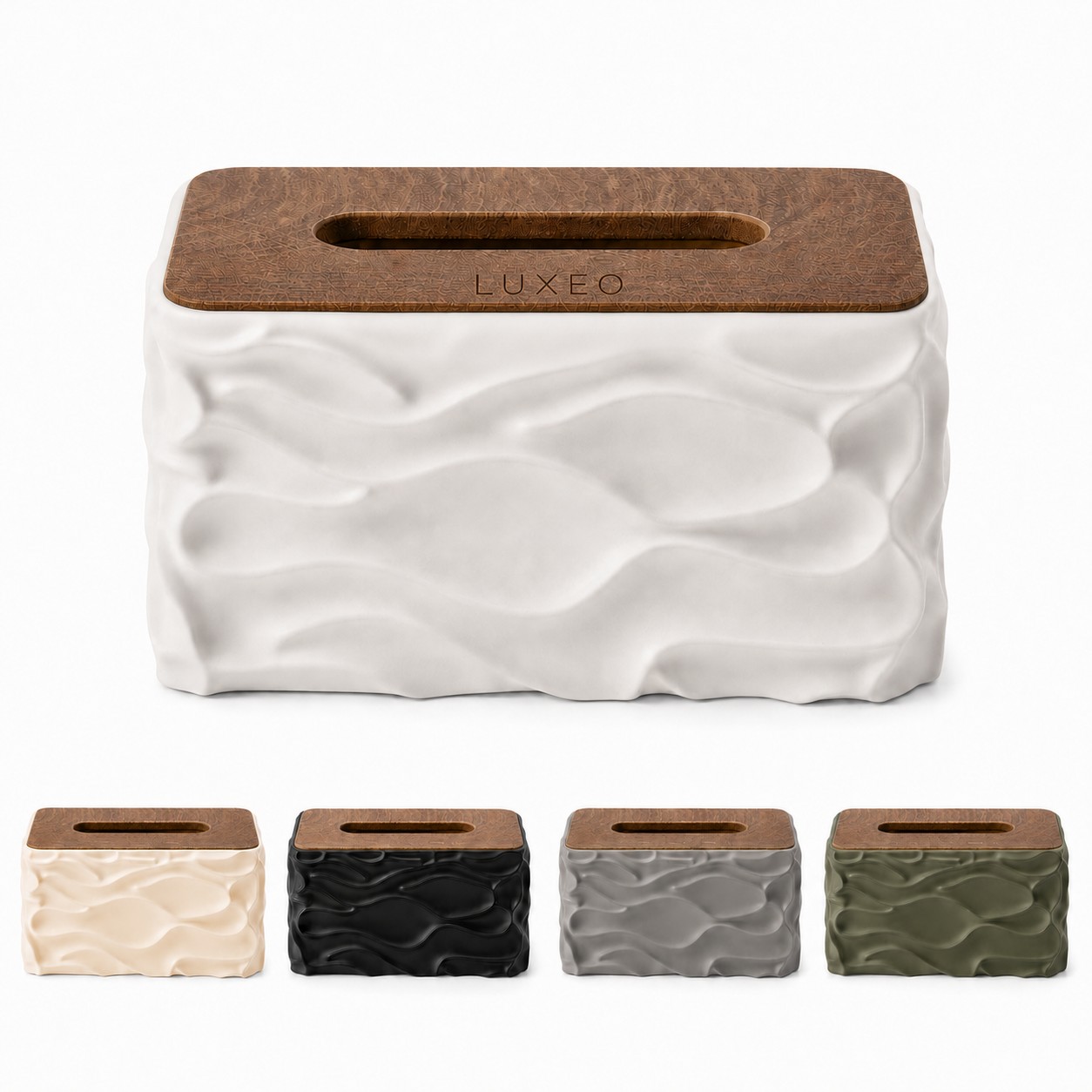 Wood Lid Large Capacity Tissue Box