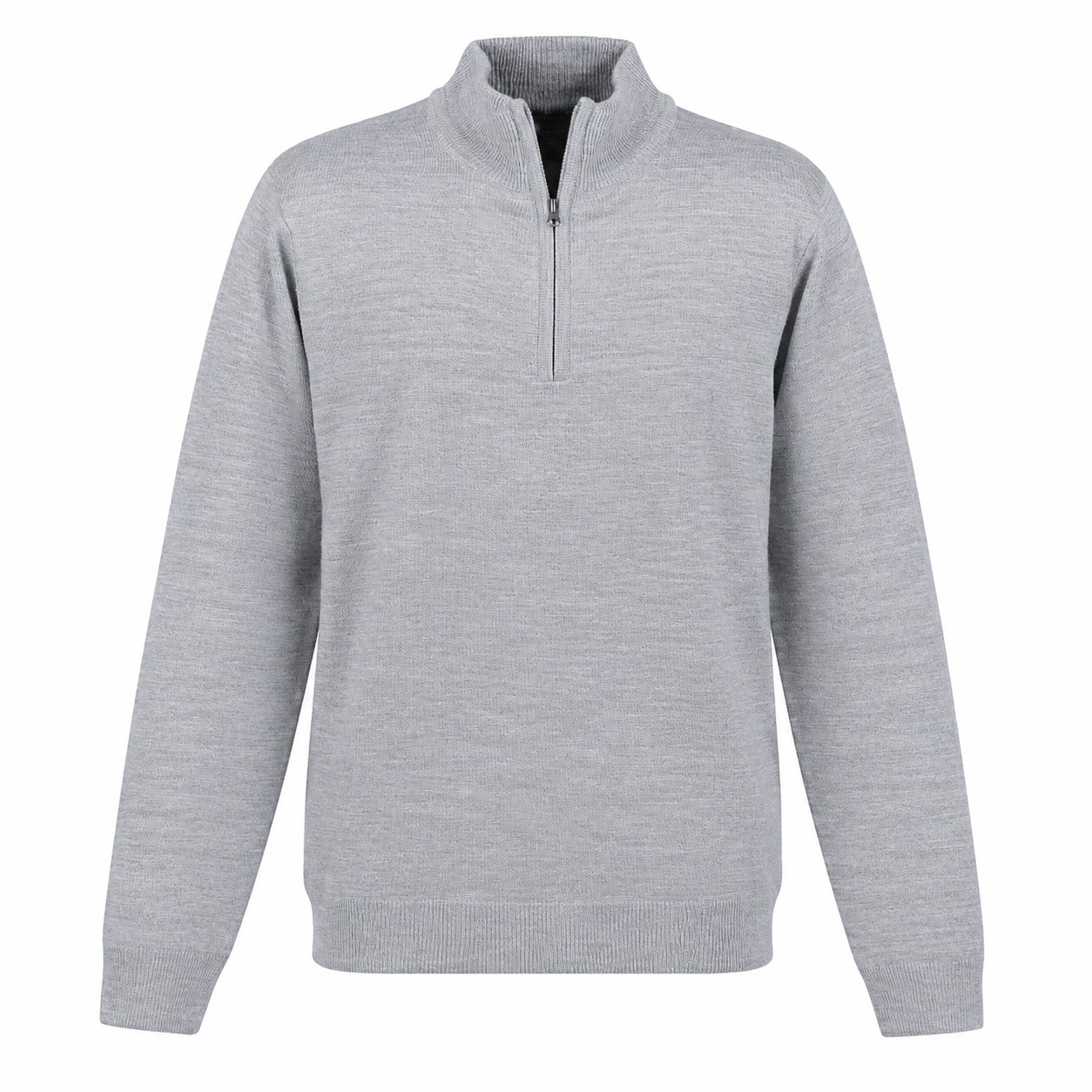 Acrylic Jersey Knit Quarter-Zip Sweater — view 2