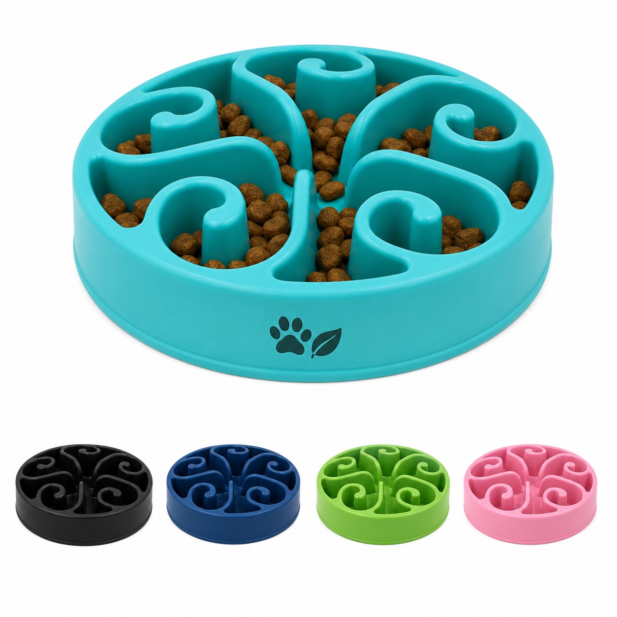 Round Five Section Slow Feeder Bowl