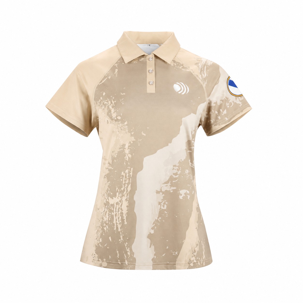 Quick-Drying Fabric Short Sleeve Fit Polo Shirt — Natural Beige