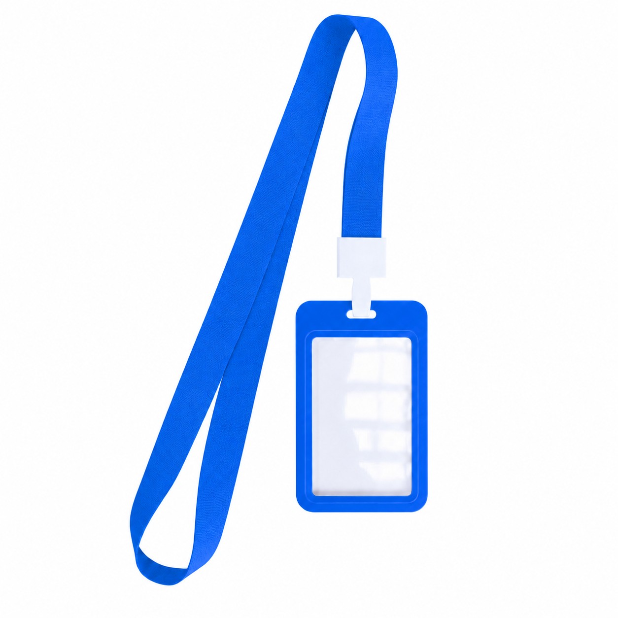 Vertical Sliding Badge Holder Lanyard — Blue
