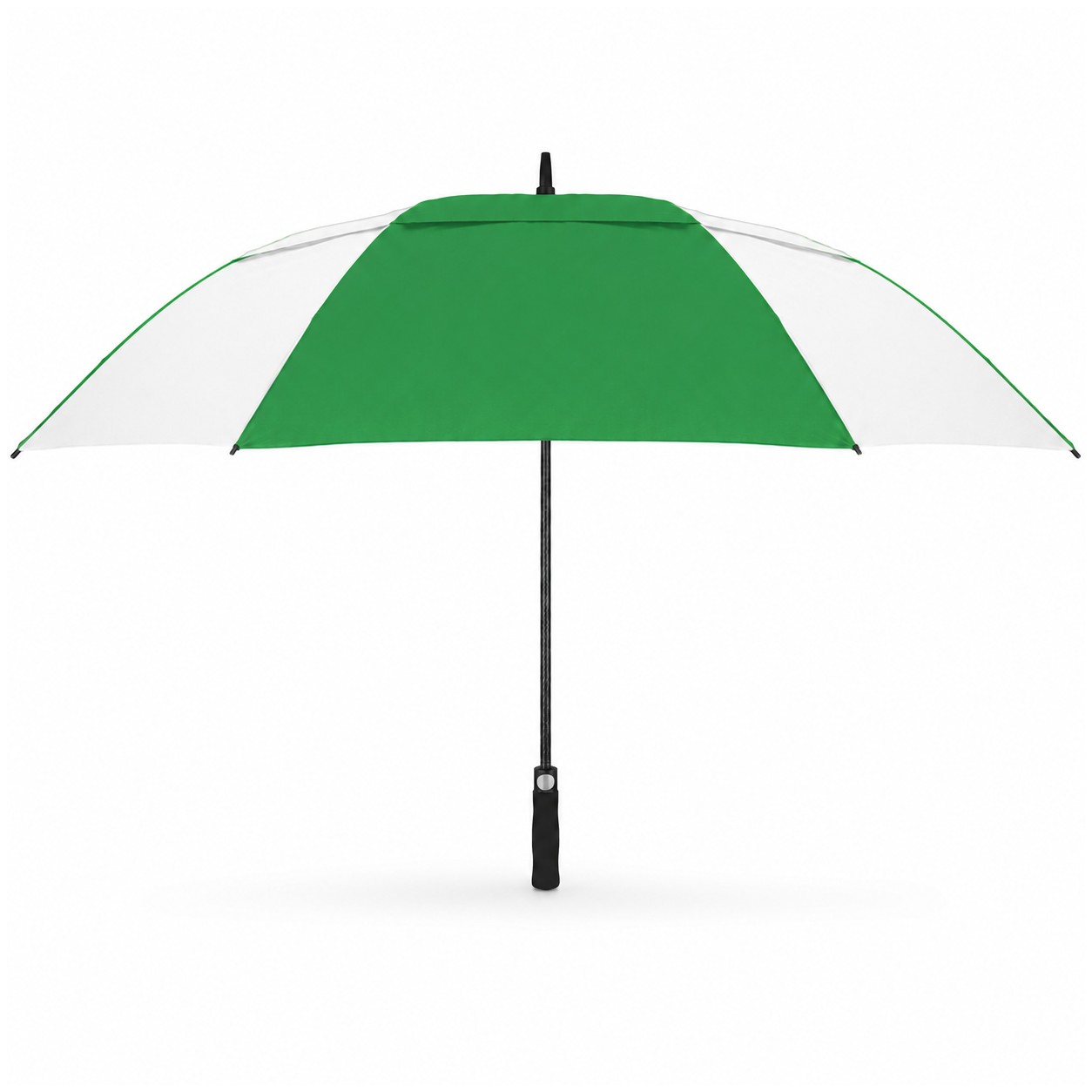 Sixty Inch Double Canopy Golf Umbrella — Green/White