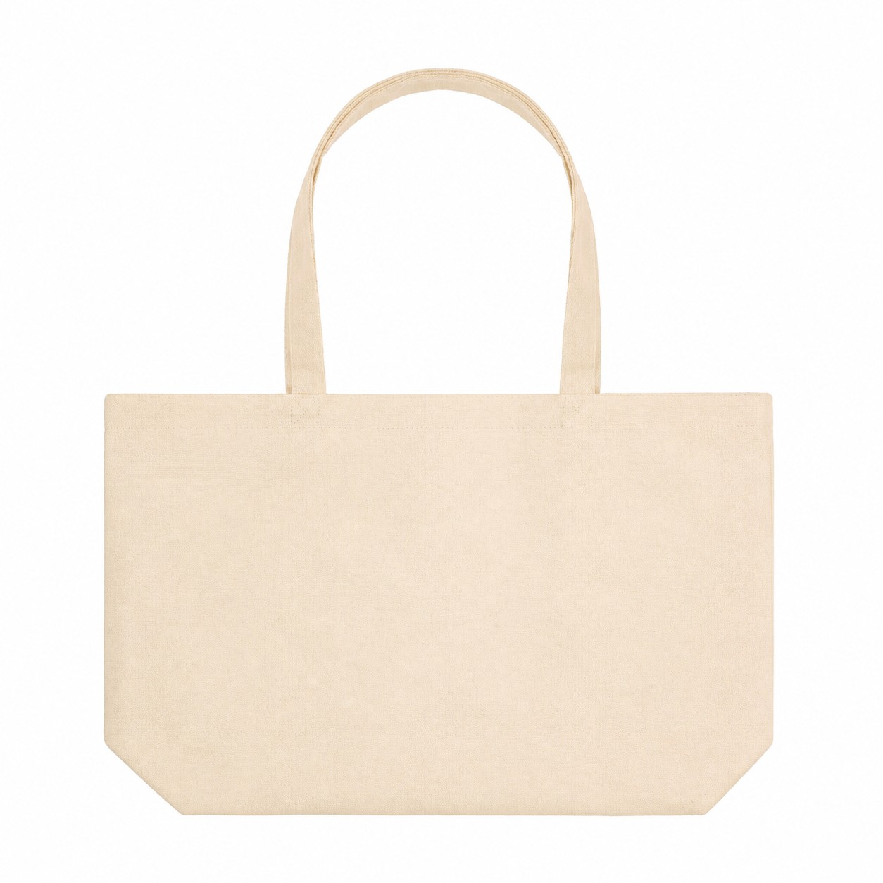 Structured Bottom Tote Bag — Natural Beige