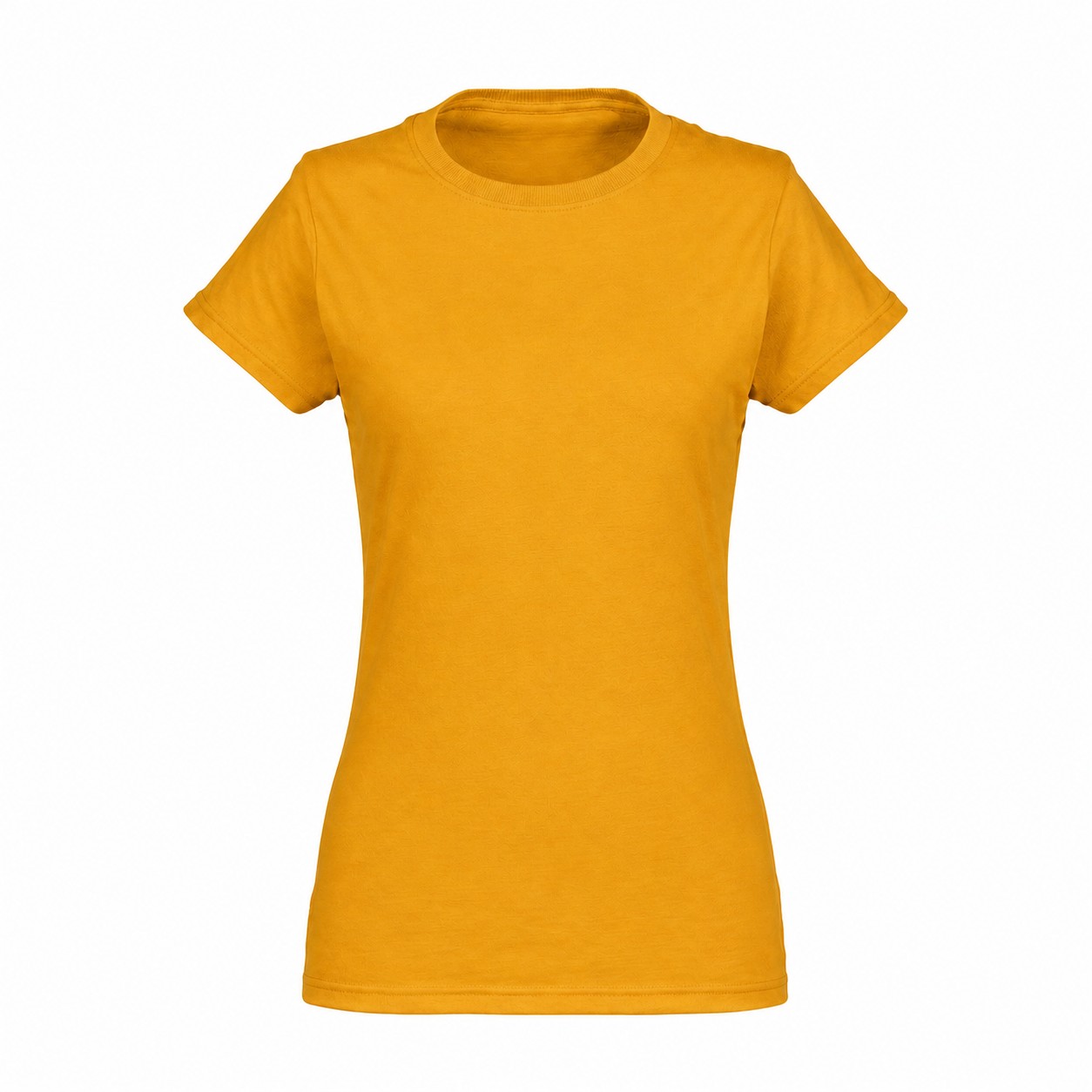 Ladies Soft Cotton Crewneck Tee — Gold
