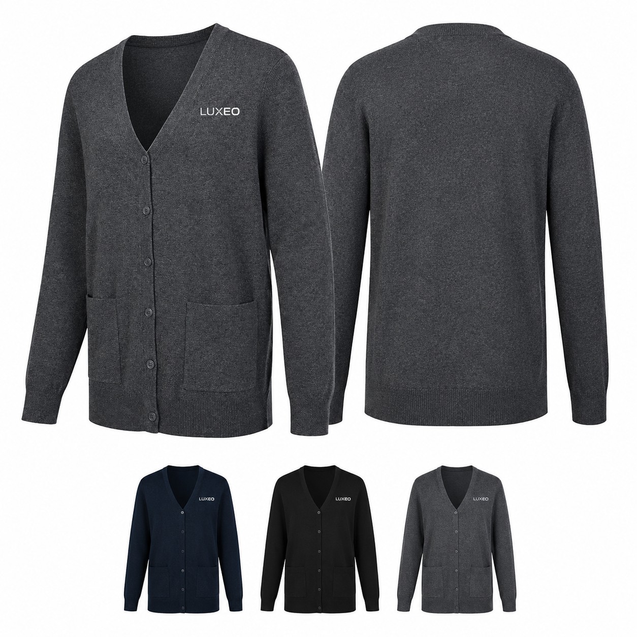 Ladies Tri Blend V Neck Cardigan