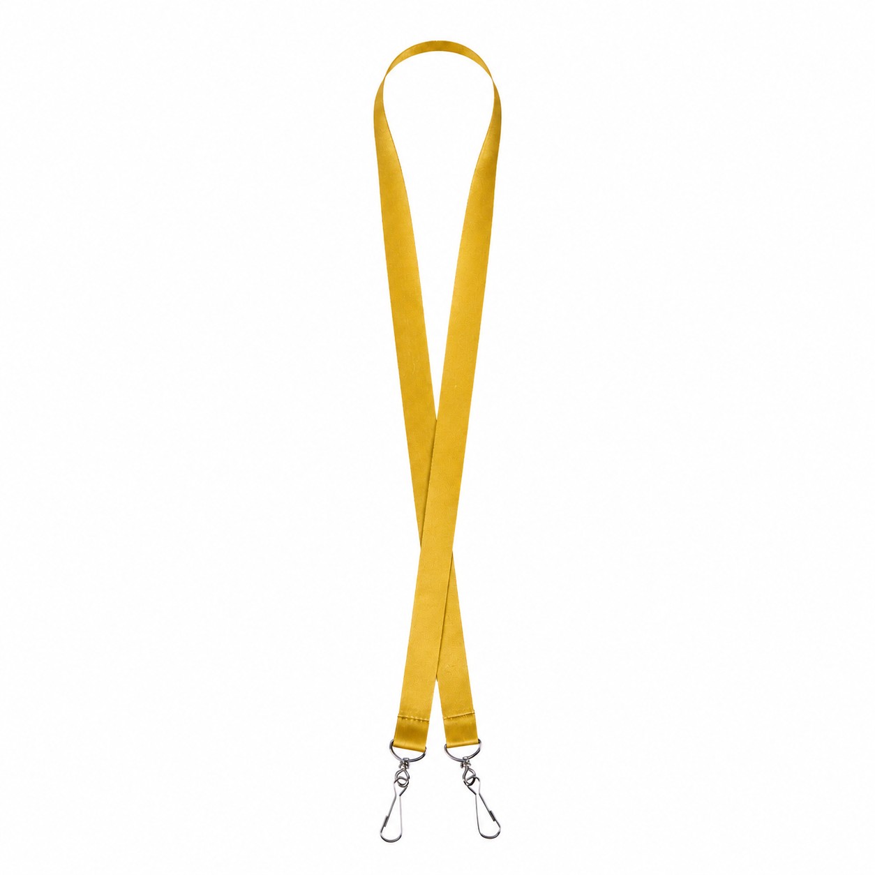 Open End Polyester Lanyard — Gold