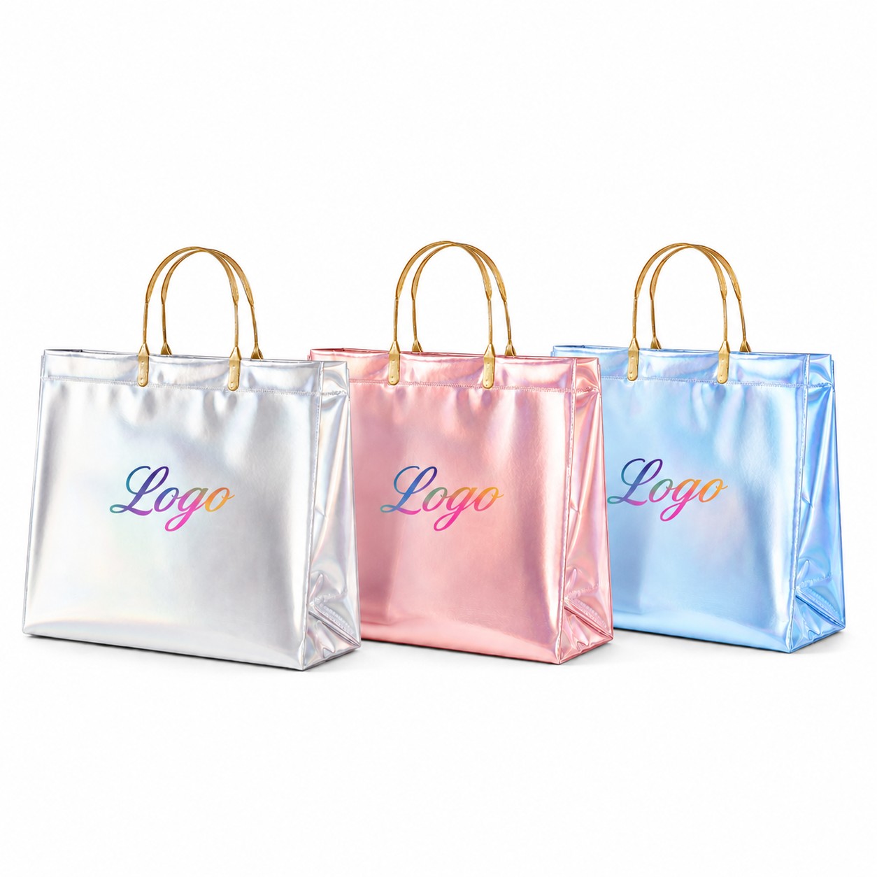 Iridescent Polypropylene Gift Bag With Handles