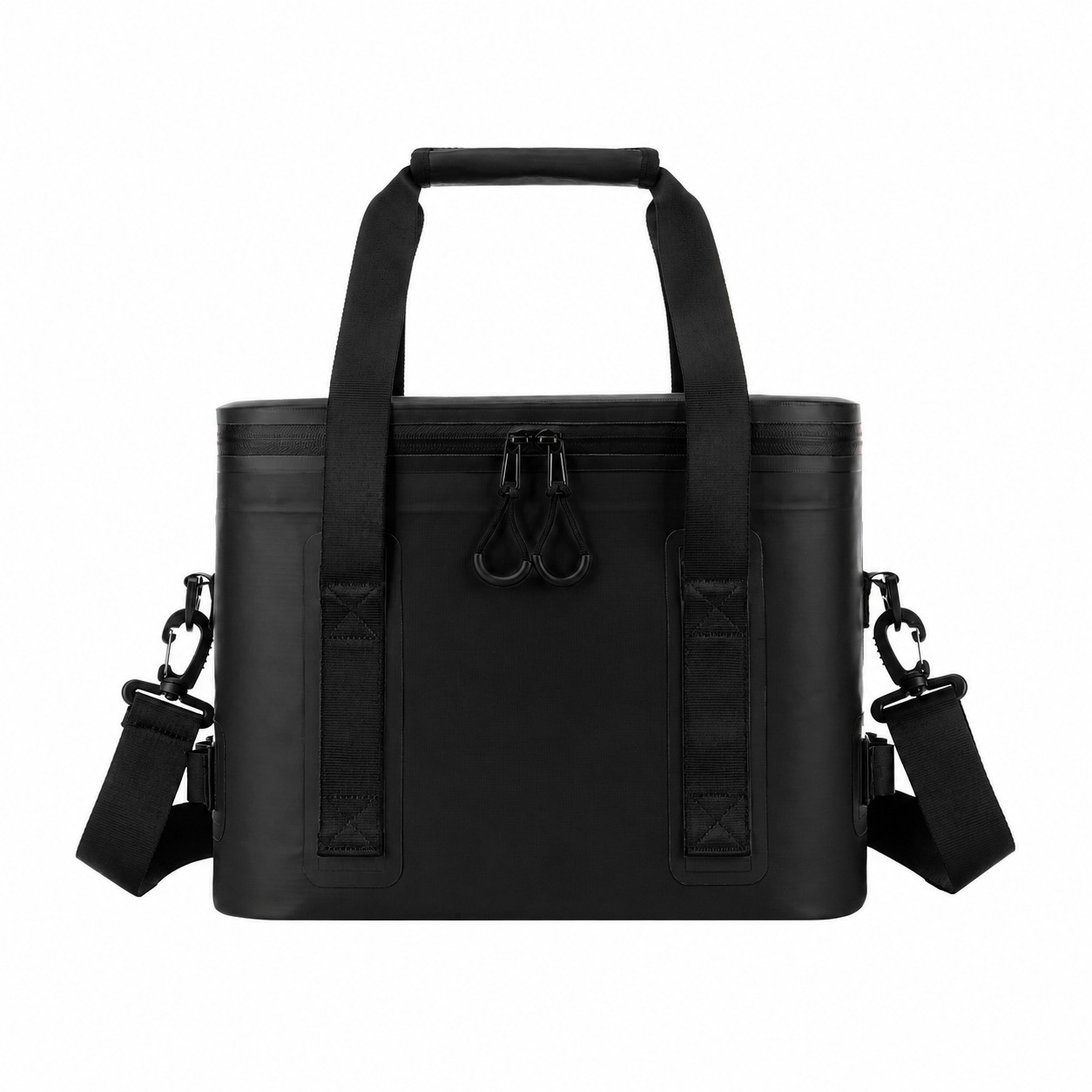 16 Can Tarpaulin Cooler Bag — Black