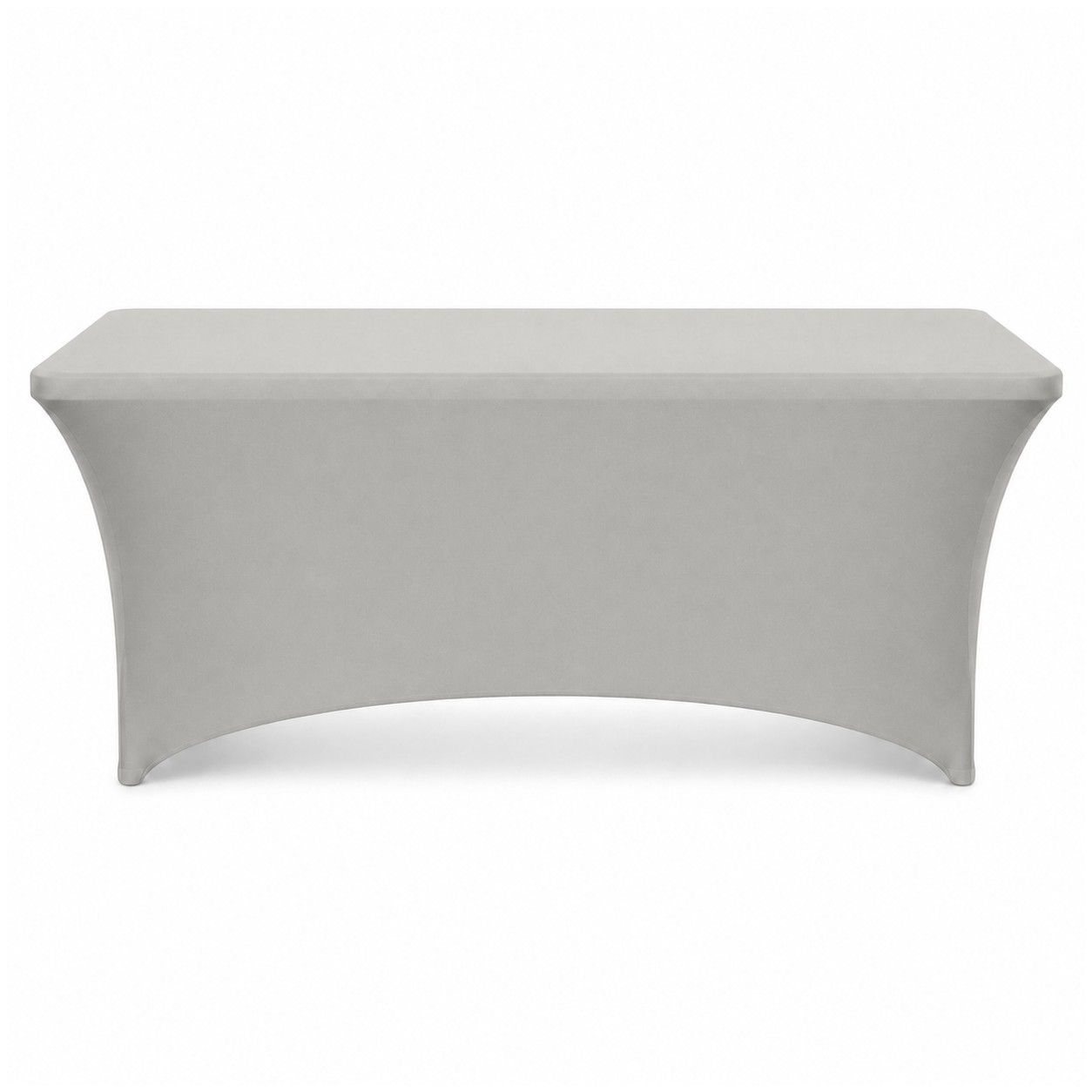 Four Foot Stretch Fitted Table Cover — Nickel Silver