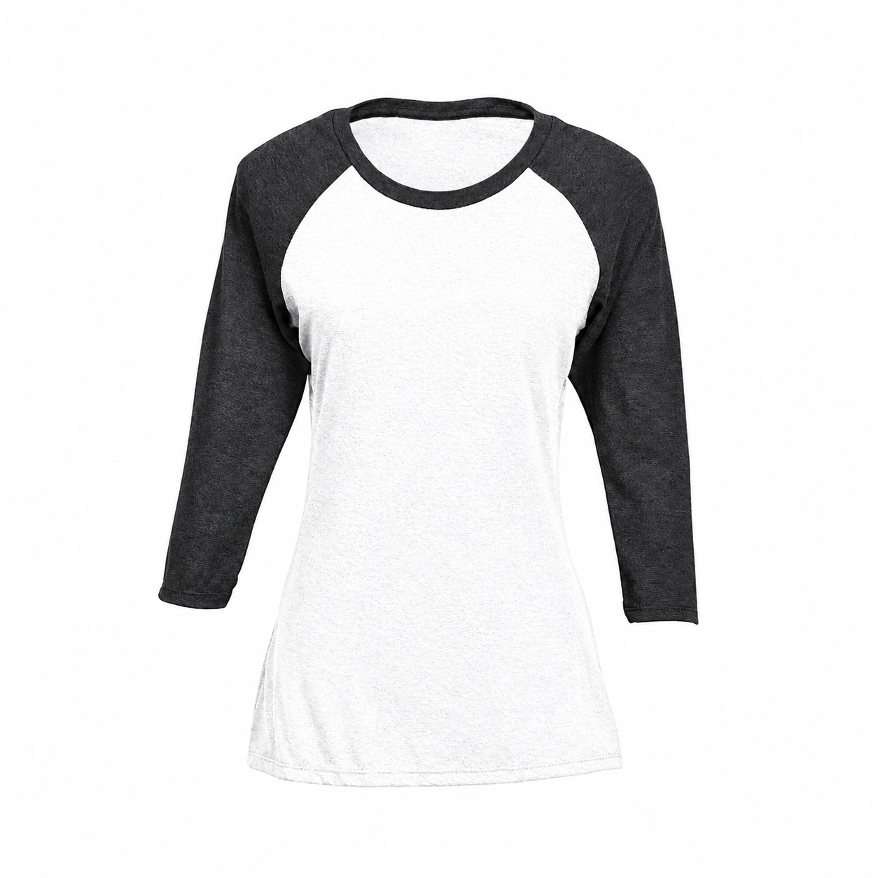Ladies Tri Blend Raglan Baseball Tee — White