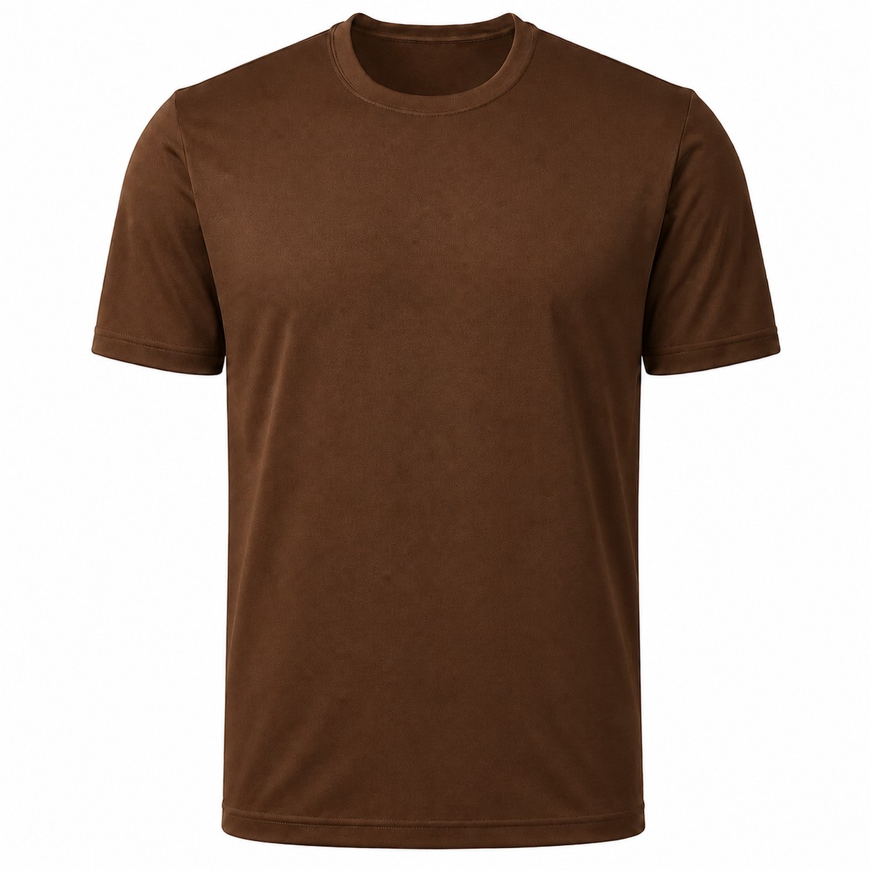 Moisture Wicking Polyester Athletic Tee — Brown