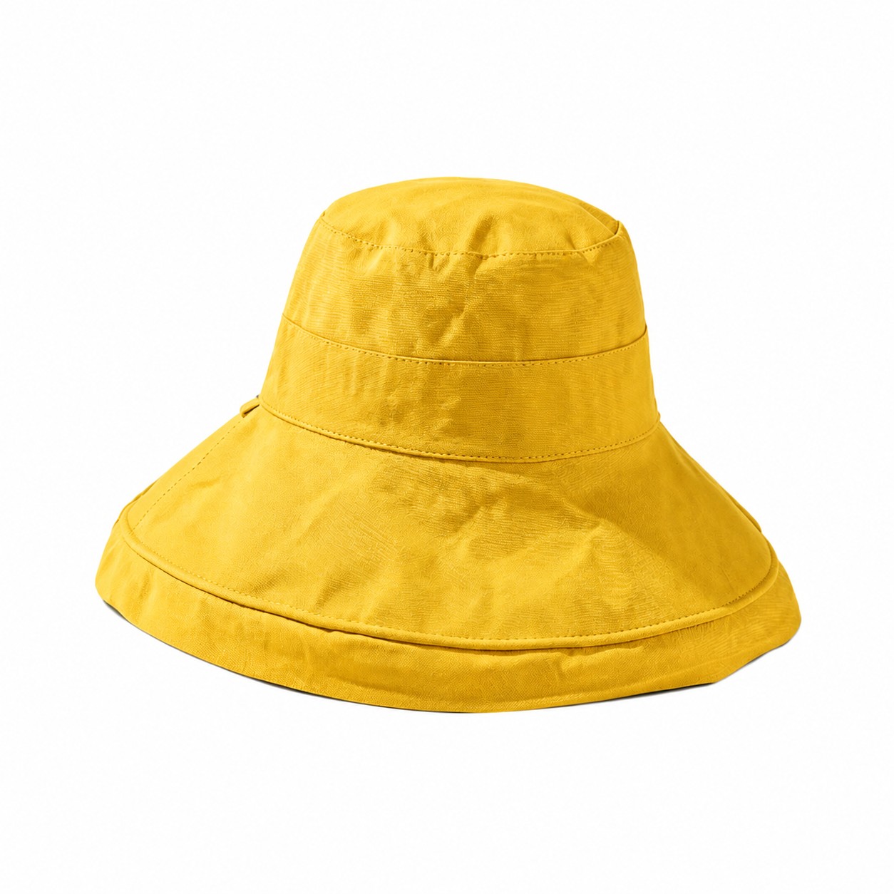 Cotton Reversible Bucket Sun Hat — Yellow
