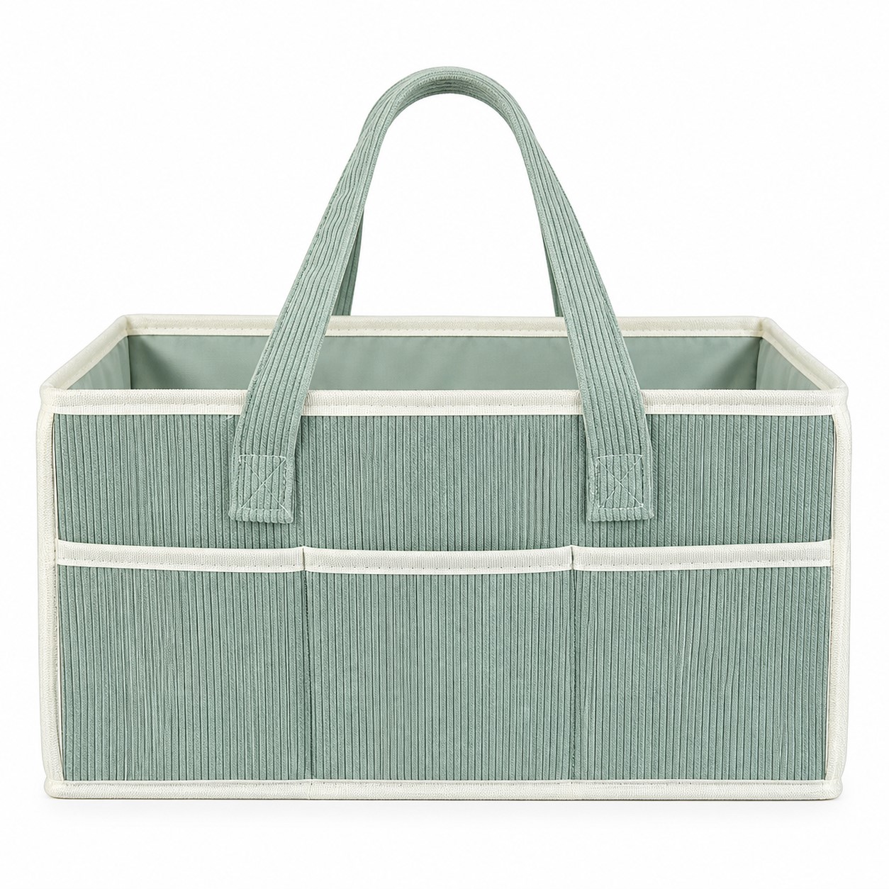 Corduroy Diaper Tote With Removable Dividers — view 2