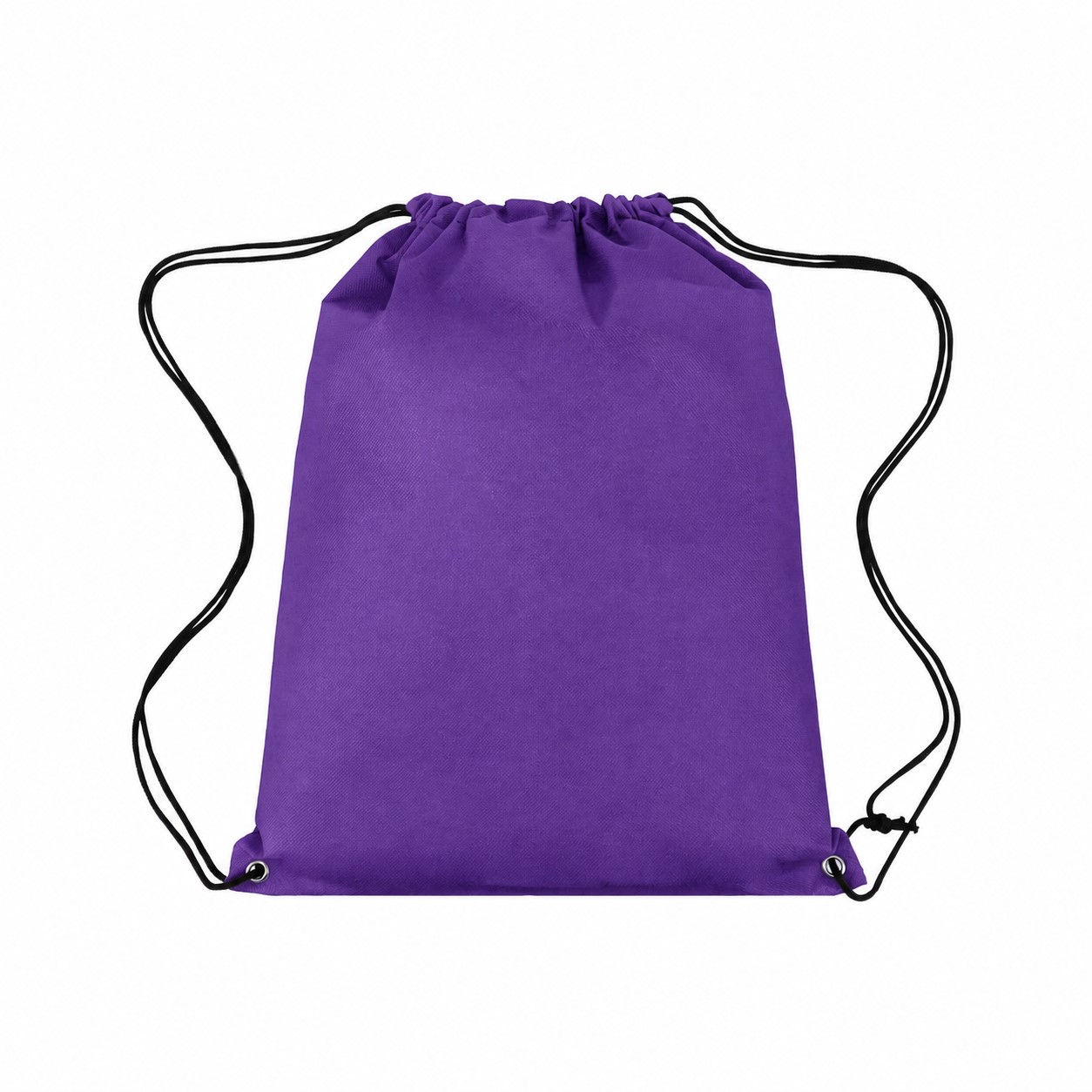 80GSM Non-Woven Metal Grommets Drawstring Bag — Purple