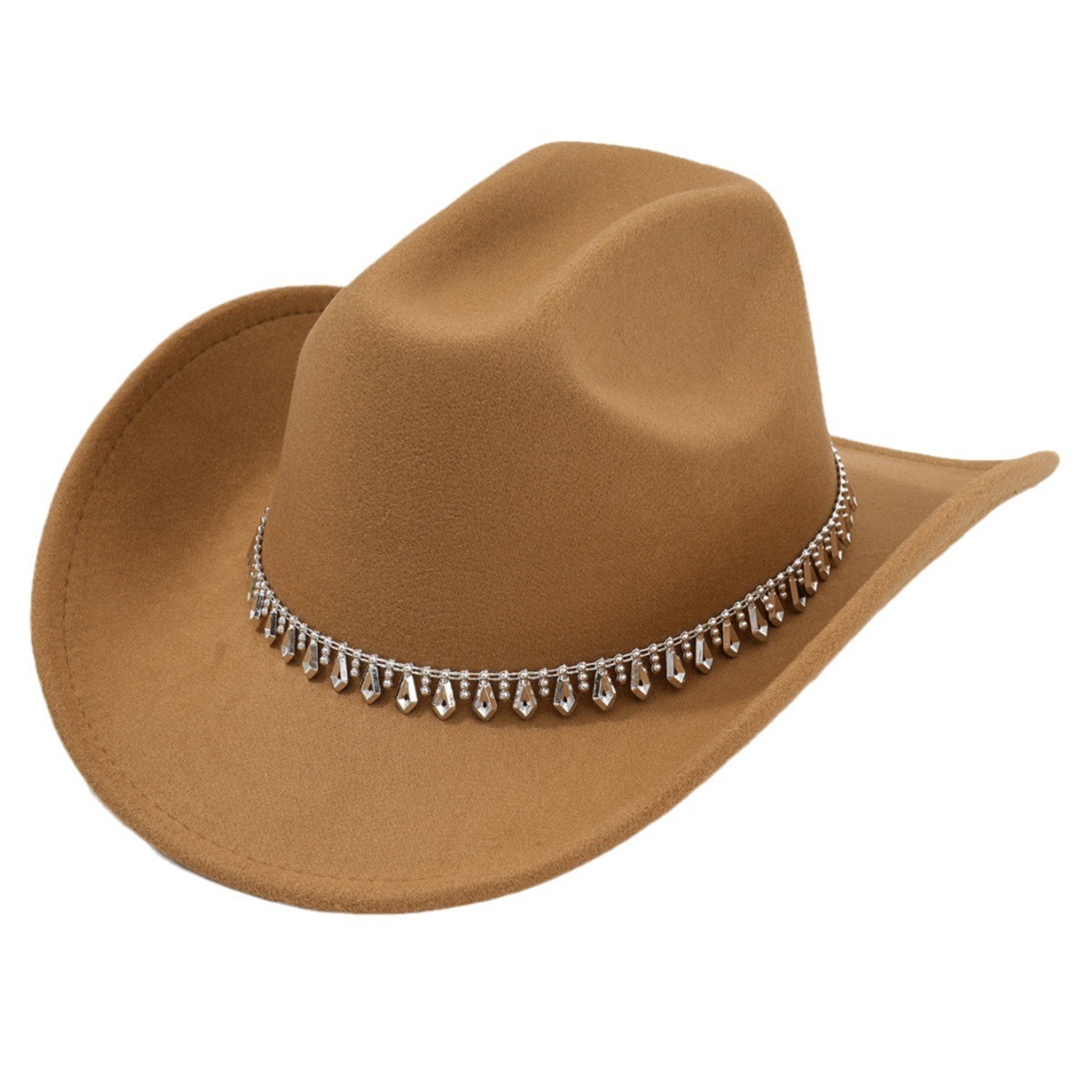 Rhinestone Band Polyester Cowboy Hat — view 2