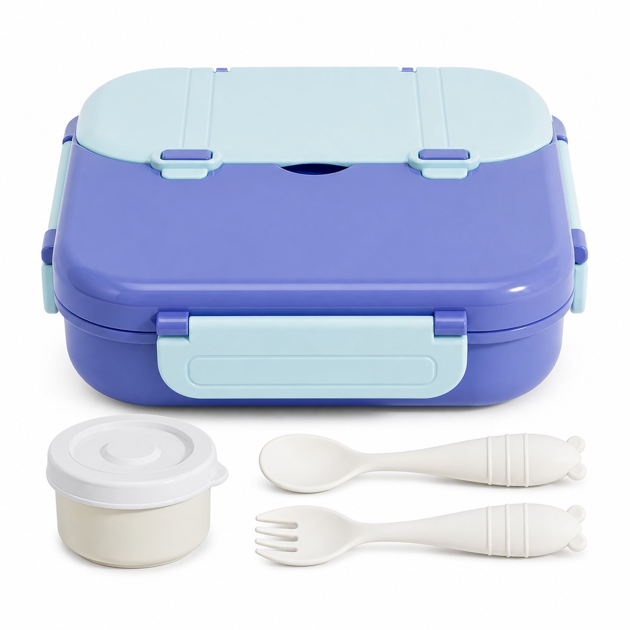 Compact Polypropylene Divided Lunch Box With Silicone Gaskets — view 2