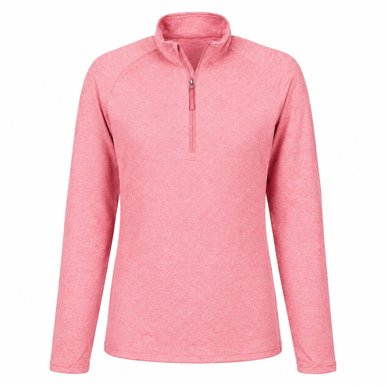 Ladies Recycled Stretch Quarter Zip Pullover — Pink