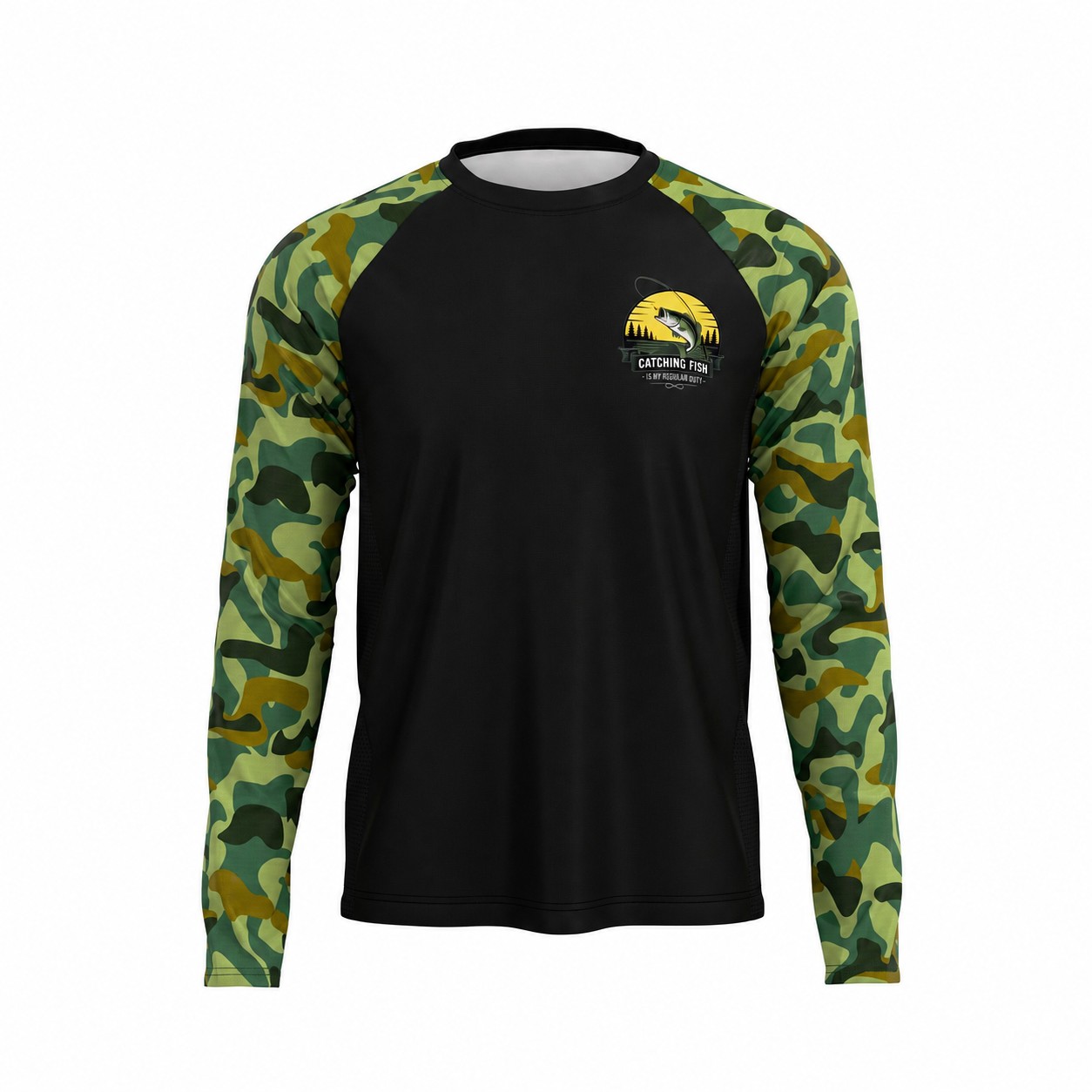 UPF 50 Fishing Sun Shirt — Black