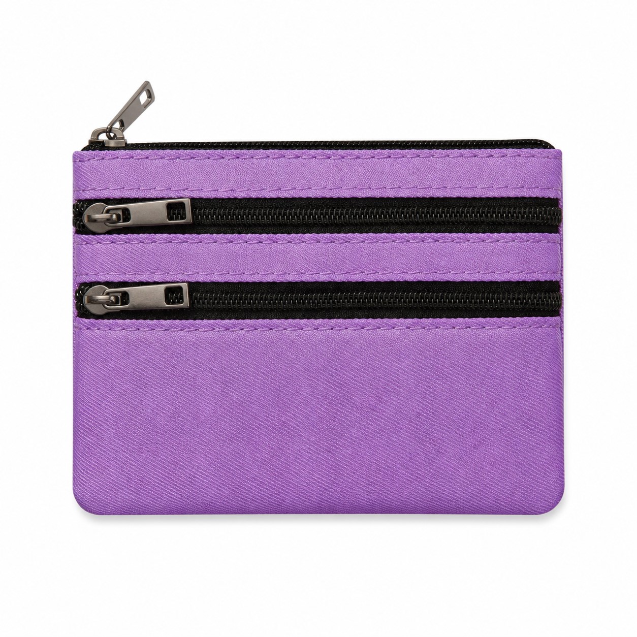 Canvas Triple Zipper Coin Purse — view 2