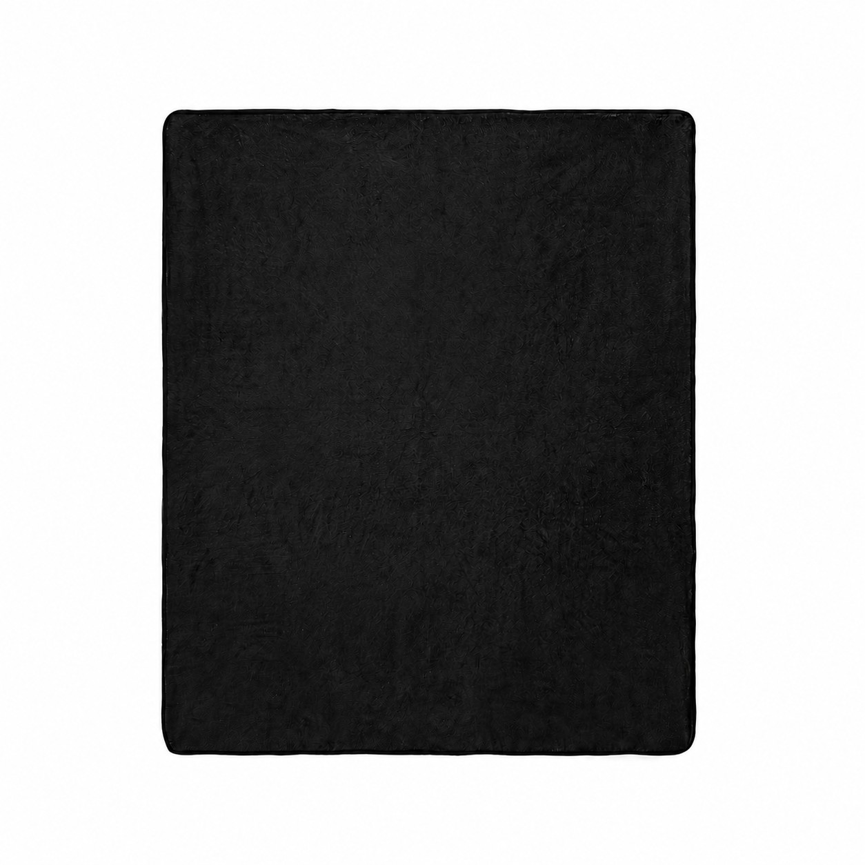 Soft Plush Flannel Throw Blanket — Black