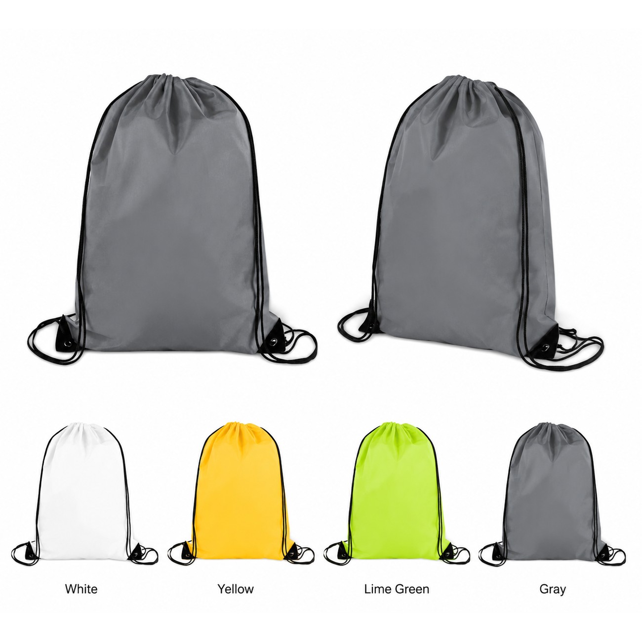 Large 210D Polyester Drawstring Backpack