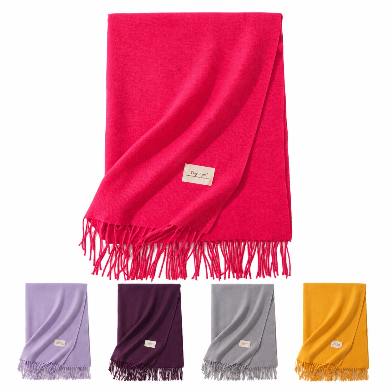 Faux Cashmere Fringed Bandanna Scarf