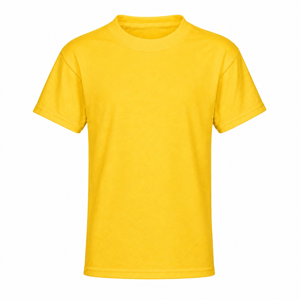 Youth Cotton Crewneck T-Shirt — Yellow