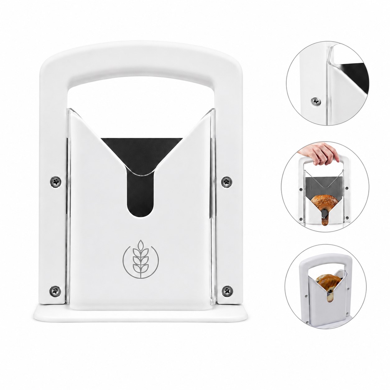 Metal Bread Slicer With Guard Panel