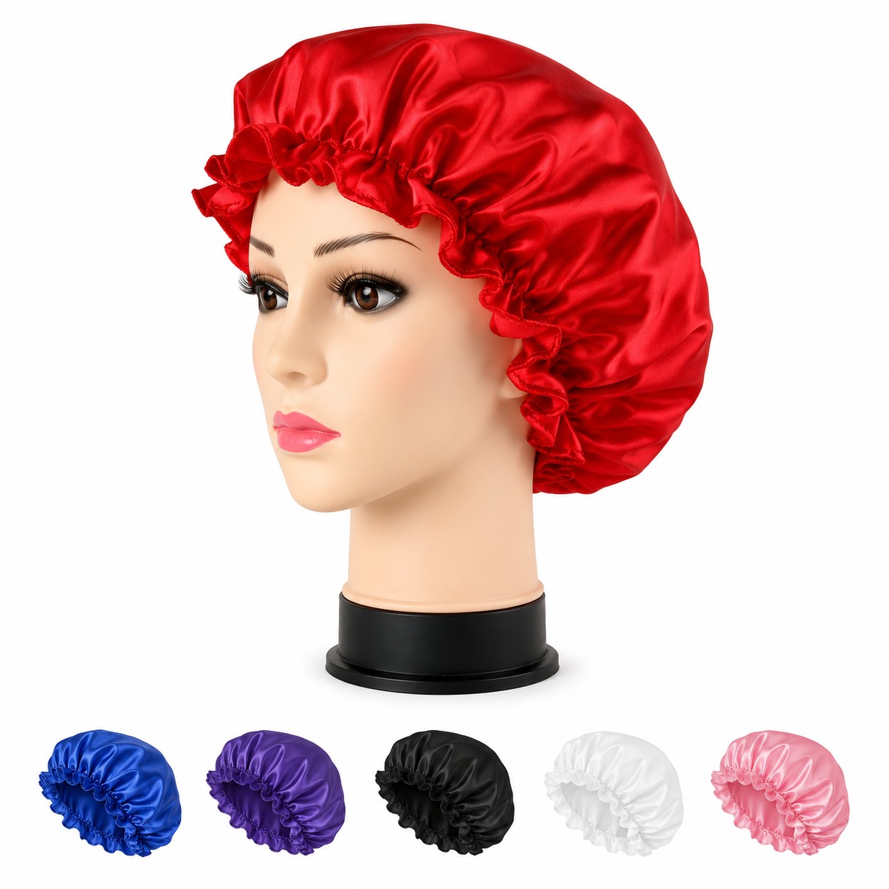 Satin Elastic Sleep Cap
